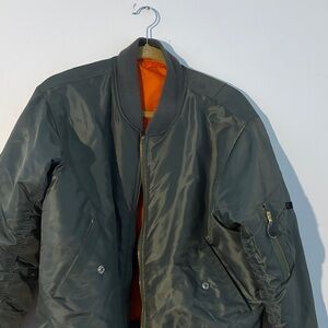 Men's Classic Gray Bomber Jacket